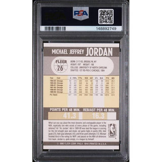 Michael Jordan 1990 Fleer #26 PSA 8