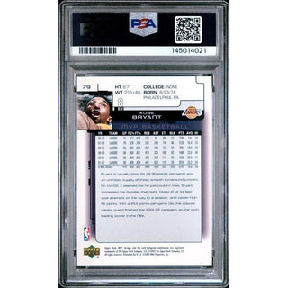 Kobe Bryant 2002 Upper Deck MVP #79 PSA 8