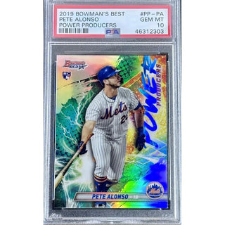 Pete Alonso 2019 Bowman’s Best Power Producers #PP-PA PSA 10