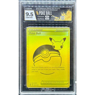 Poké Ball 2021 Pokémon Black Star Promo Full Art Gold Holo #SWSH146 HGA 9.5