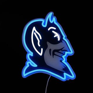 Duke Blue Devils Devil Mascot LED Neon Sign – Officially Licensed Light-Up Wall Decor
