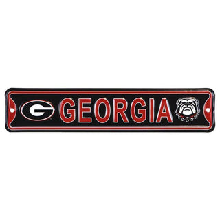 Georgia Bulldogs Steel Embossed NCAA Mini Street Sign