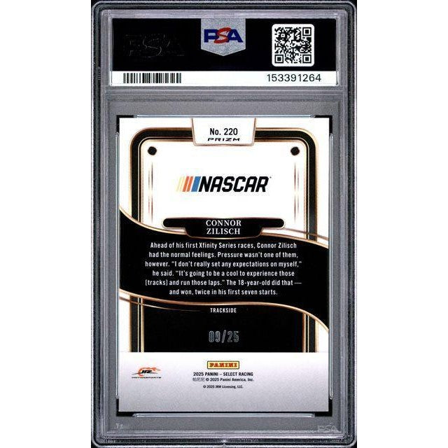 Connor Zilisch 2025 Select NASCAR Tie-Dye Prizm #220 PSA 10