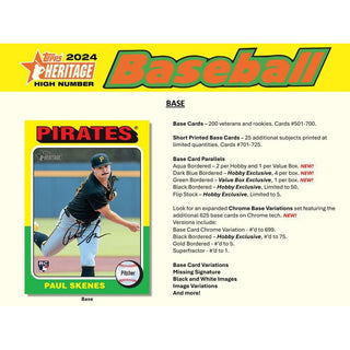 2024 Topps Heritage High Number Baseball Hobby Pack