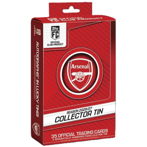 2026-27 Topps Soccer Arsenal FC Club Collector Tin