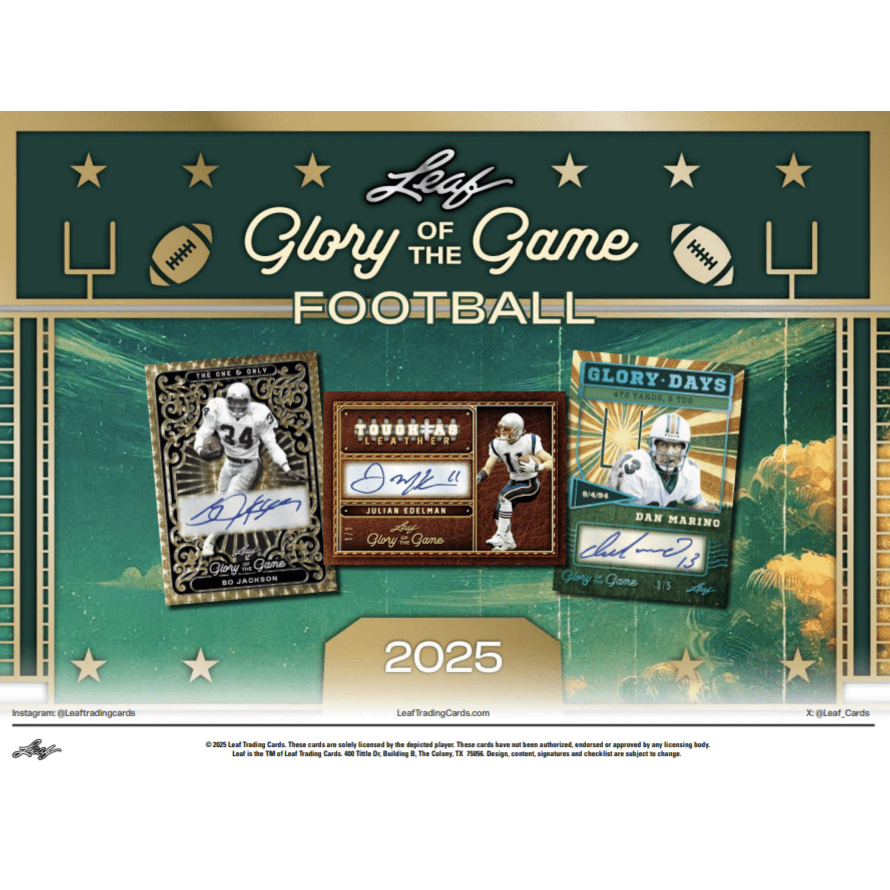 2025 Leaf Glory Of The Game Football Hobby Box