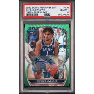 Dereck Lively II 2022 Bowman Chrome University #100 PSA 10