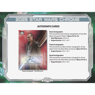2025 Topps Star Wars Chrome Galaxy Hobby Box