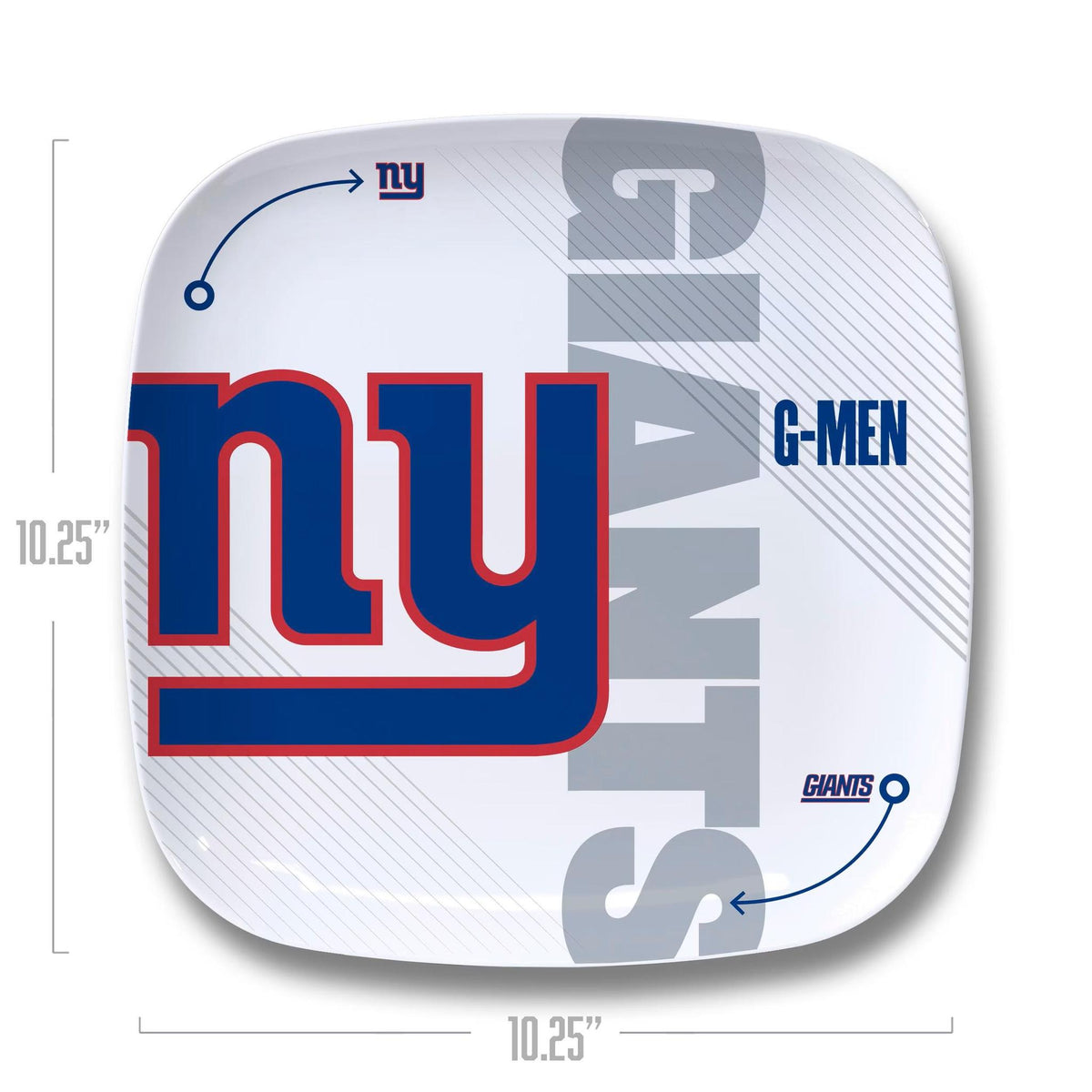 New York Giants Party Plate 10.25" x 10.25"