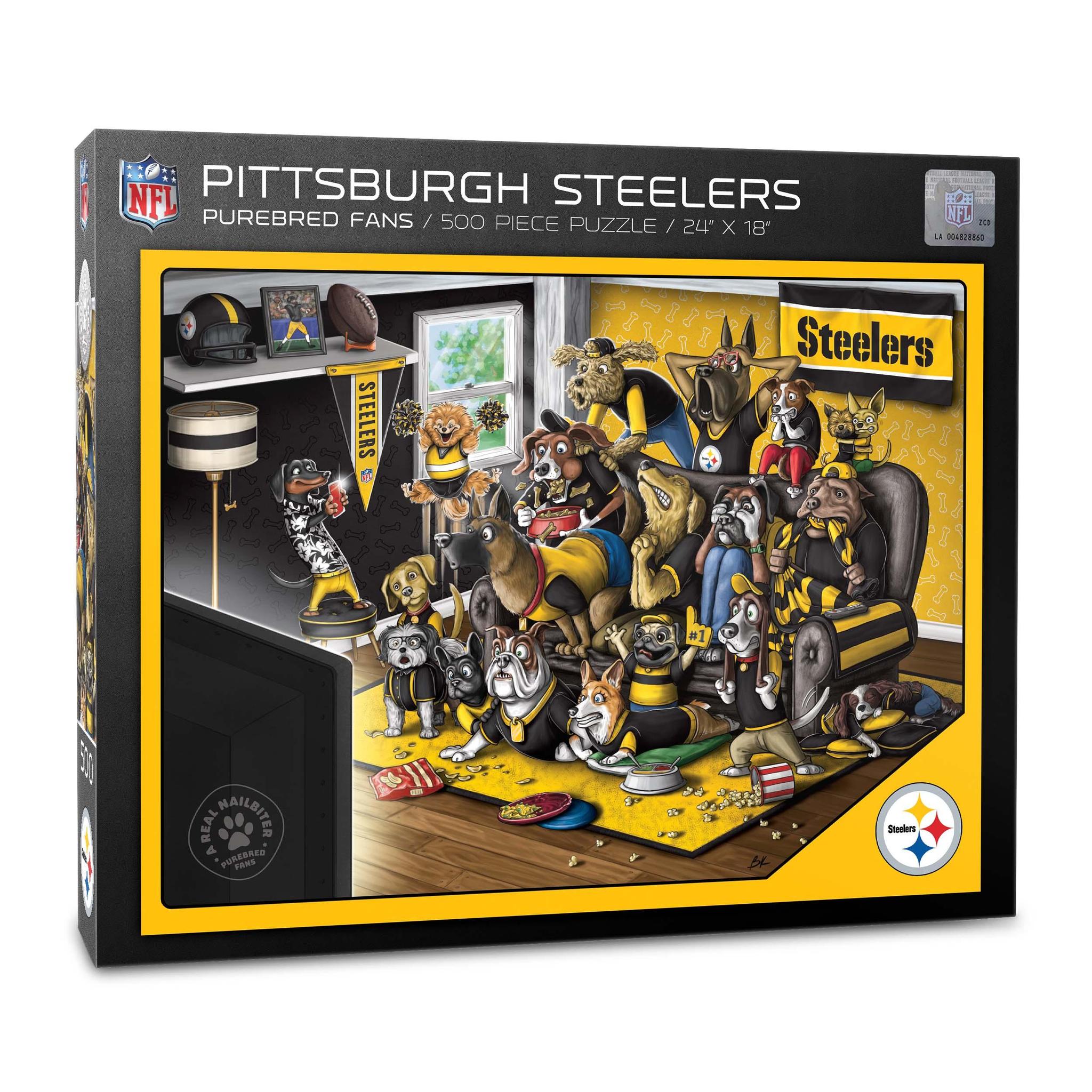 Pittsburgh Steelers Purebred Fans- A Real Nailbiter 500 pc Puzzle