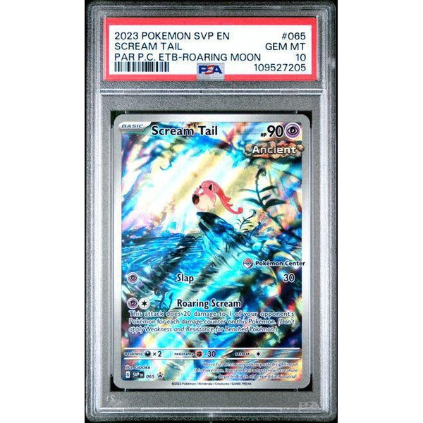 pokemon card scream tail Scream Tail 2023 Pokémon SVP Black Star Promo #065 PSA 10 – Roaring Moon ETB – CARDIACS Sports & Memorabilia