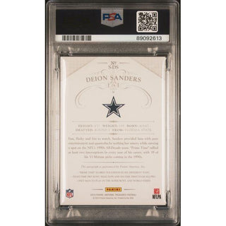 Deion Sanders 2014 National Treasures Signatures SR.Ver. #S-DS PSA 9