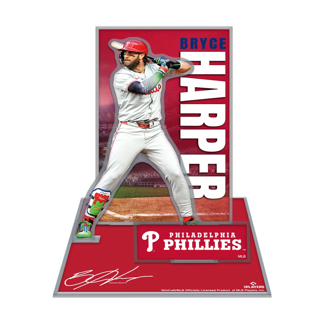 Bryce Harper Philadelphia Phillies Acrylic Stand-Up Set – 3D Collectible Display