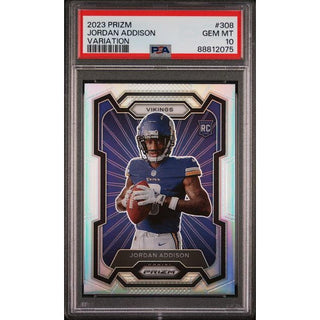 Jordan Addison 2023 Panini Prizm Variation #308 PSA 10