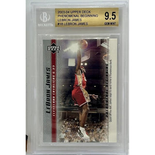 LeBron James 2003 Upper Deck Phenomenal Beginning LeBron James #18 BGS 9.5