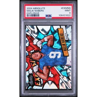 Malik Nabers 2024 Absolute Explosive #EXMNS PSA 9