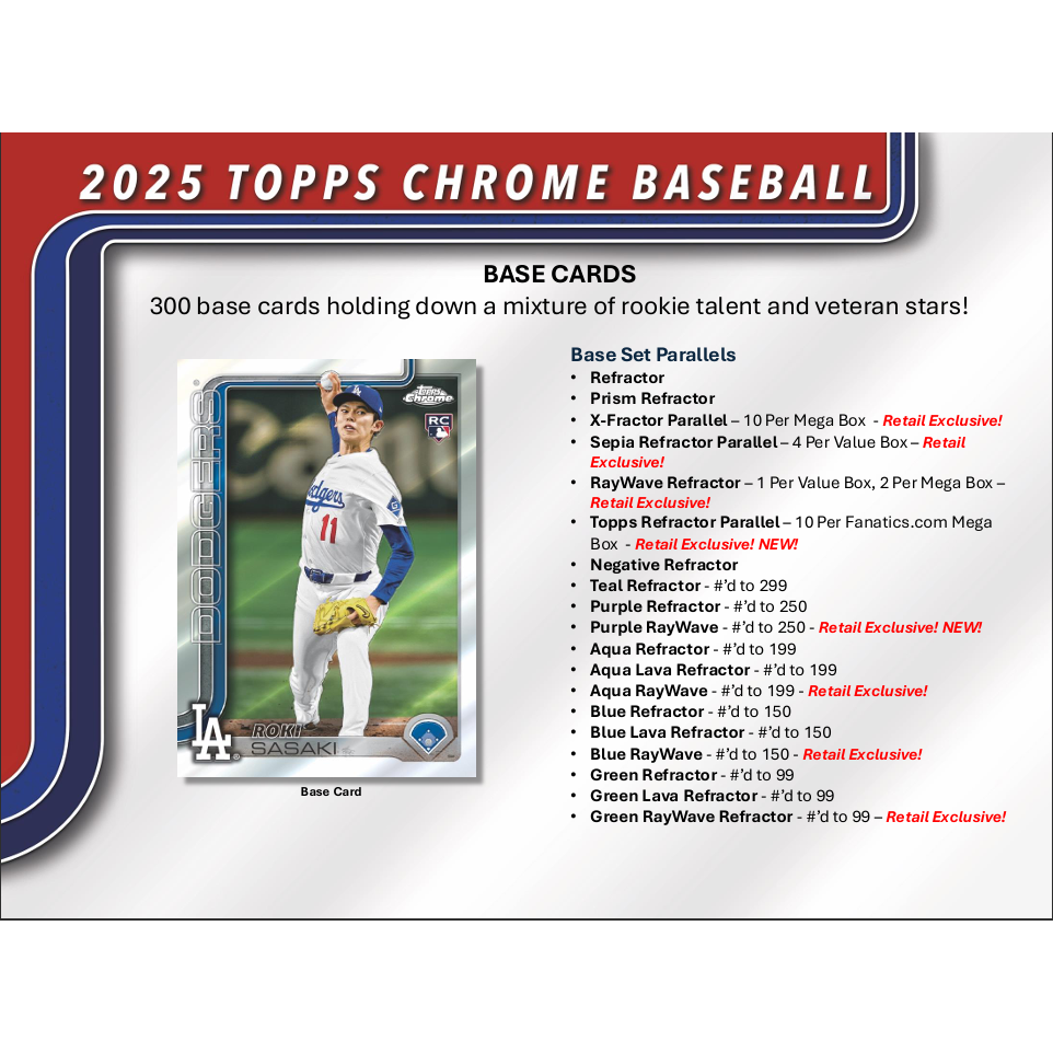 2025 Topps Chrome Baseball Jumbo Box