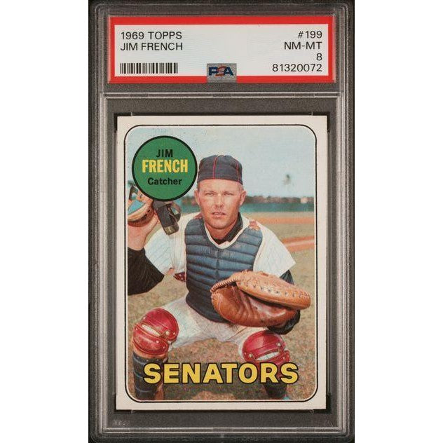 Jim French 1969 Topps #199 PSA 8