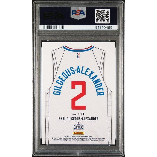 2018 Panini Threads #111 Shai Gilgeous Alexander Dazzle PSA 10