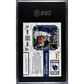 Kenneth Walker III 2022 Panini Contenders Playoff Ticket Auto Variation #126 – SGC 9