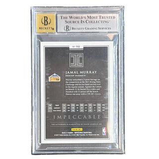 Jamal Murray 2016-17 Panini Impeccable #110 Beckett 8.5