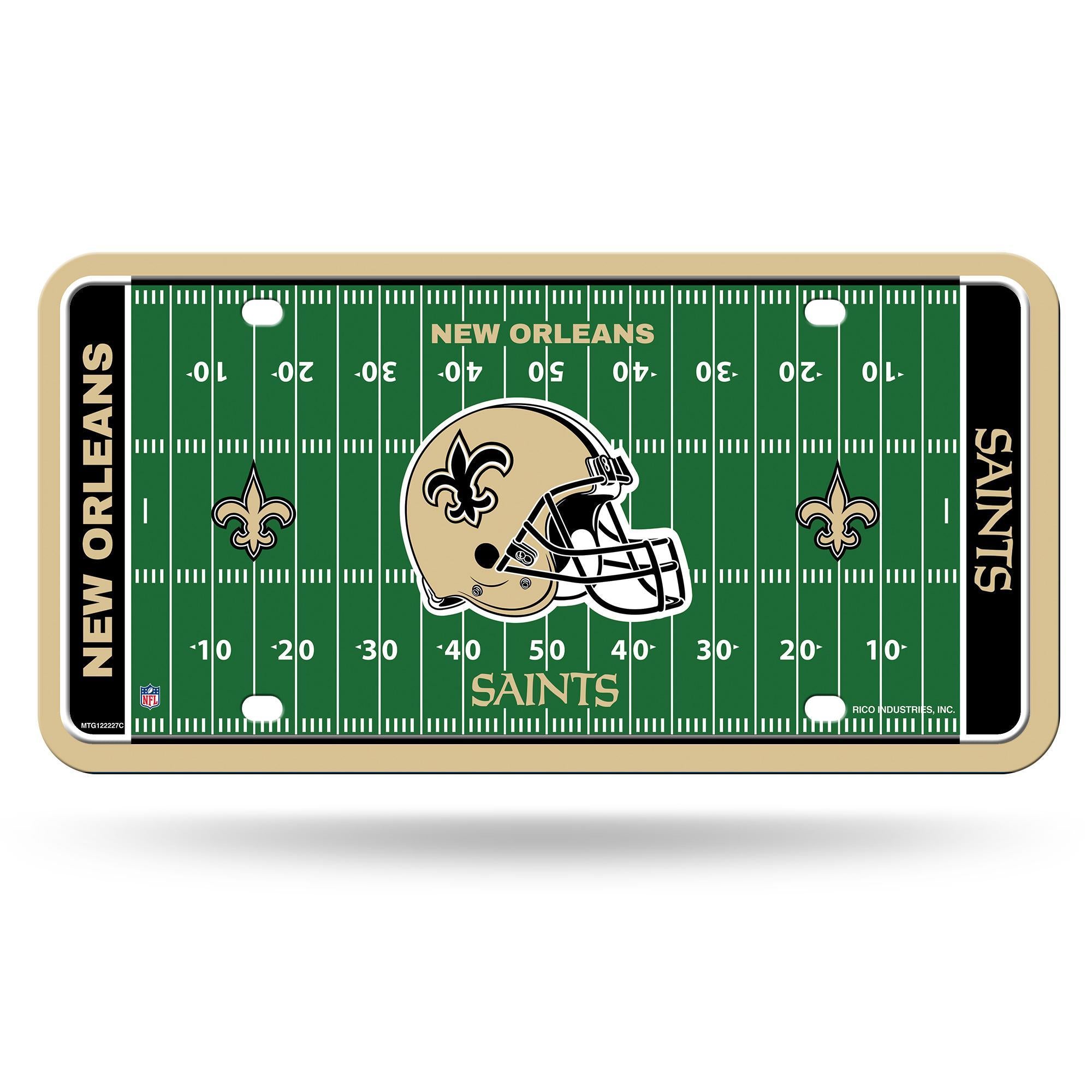 New Orleans Saints Field License Plate – 6" x 12"