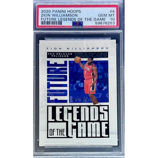 Zion Williamson 2020 Panini Hoops Future Legends of the Game #4 PSA 10 – Rookie Insert