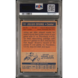Julius Erving 1972 Topps #195 PSA 2