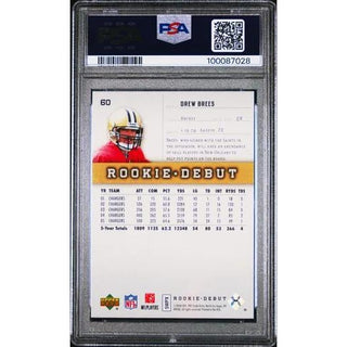 Drew Brees 2006 Upper Deck Rookie Debut #60 PSA 10