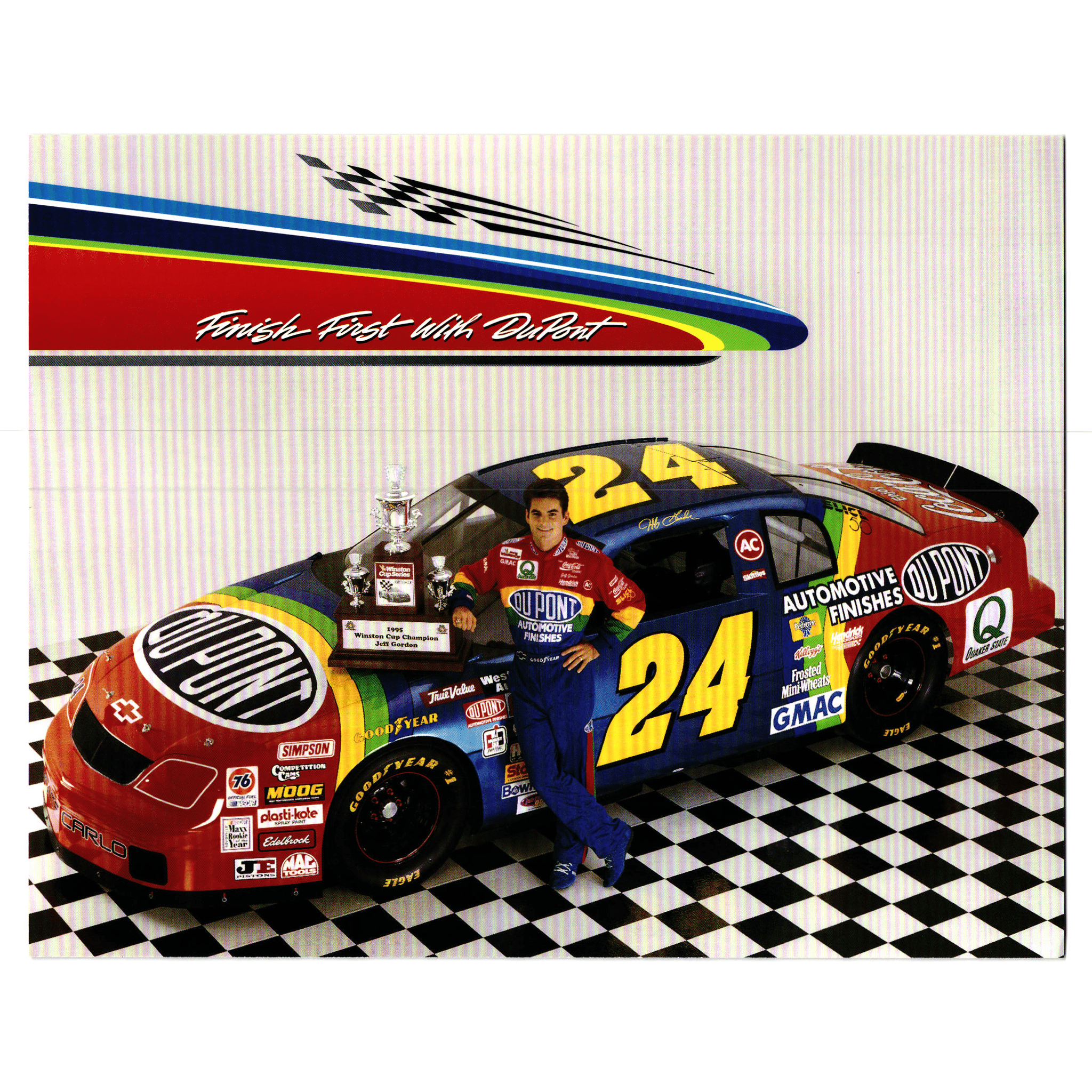 Jeff Gordan #24 Finish First with DuPont Hero Card