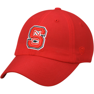 NC State Wolfpack Top of the World Primary Logo Staple Adjustable Hat – Red