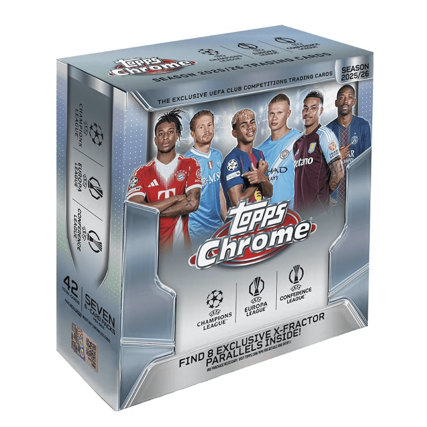 2025-26 Topps UEFA Club Competitions Chrome Soccer Mega Box
