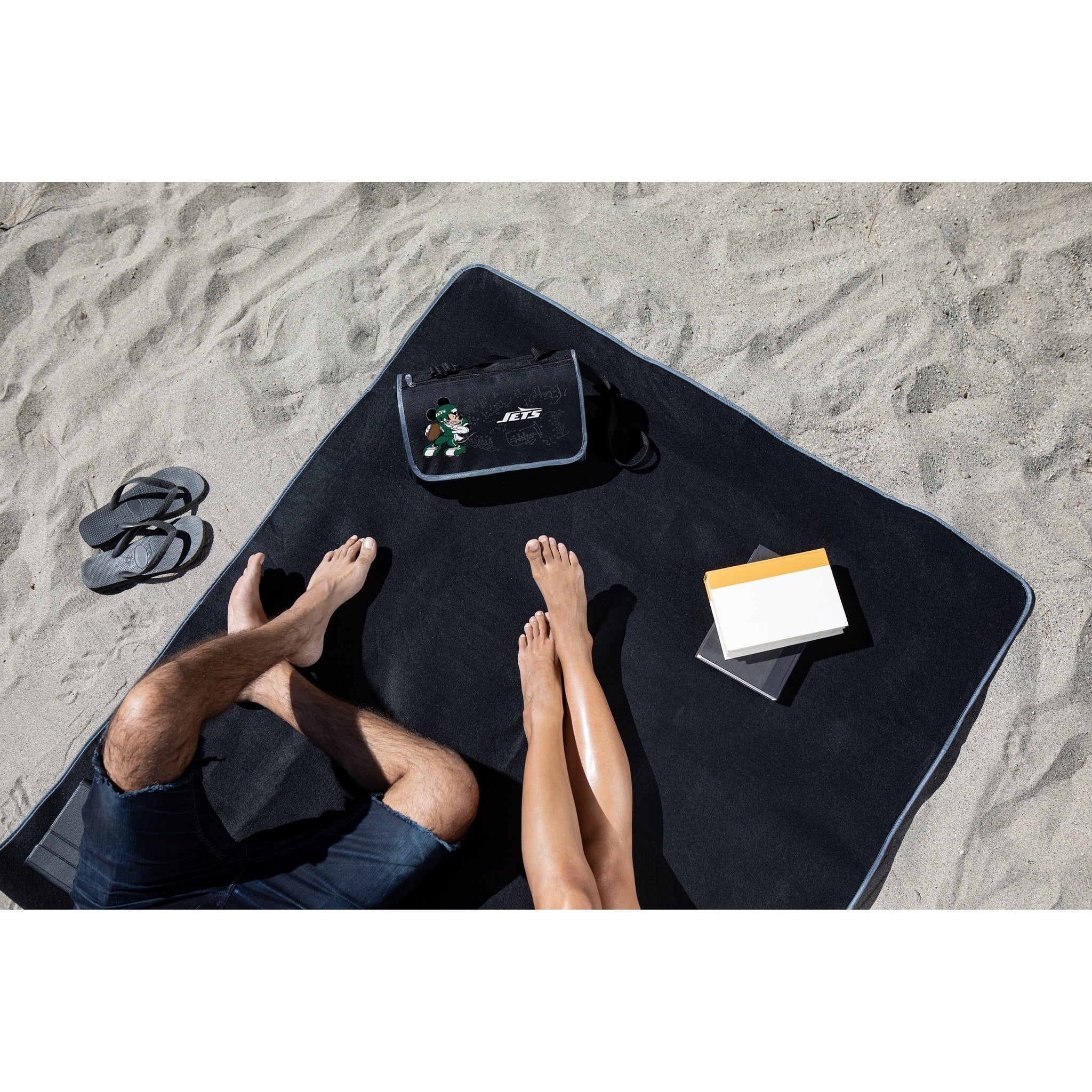 New York Jets Mickey Mouse - Blanket Tote Outdoor Picnic Blanket