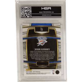 Josh Giddey: 2021-22 Panini Select Concourse #58 HGA 9.0