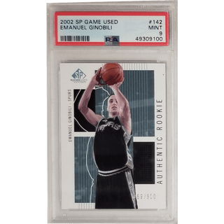 Emanuel Ginobili: 2002 SP Game Used #142 PSA 9