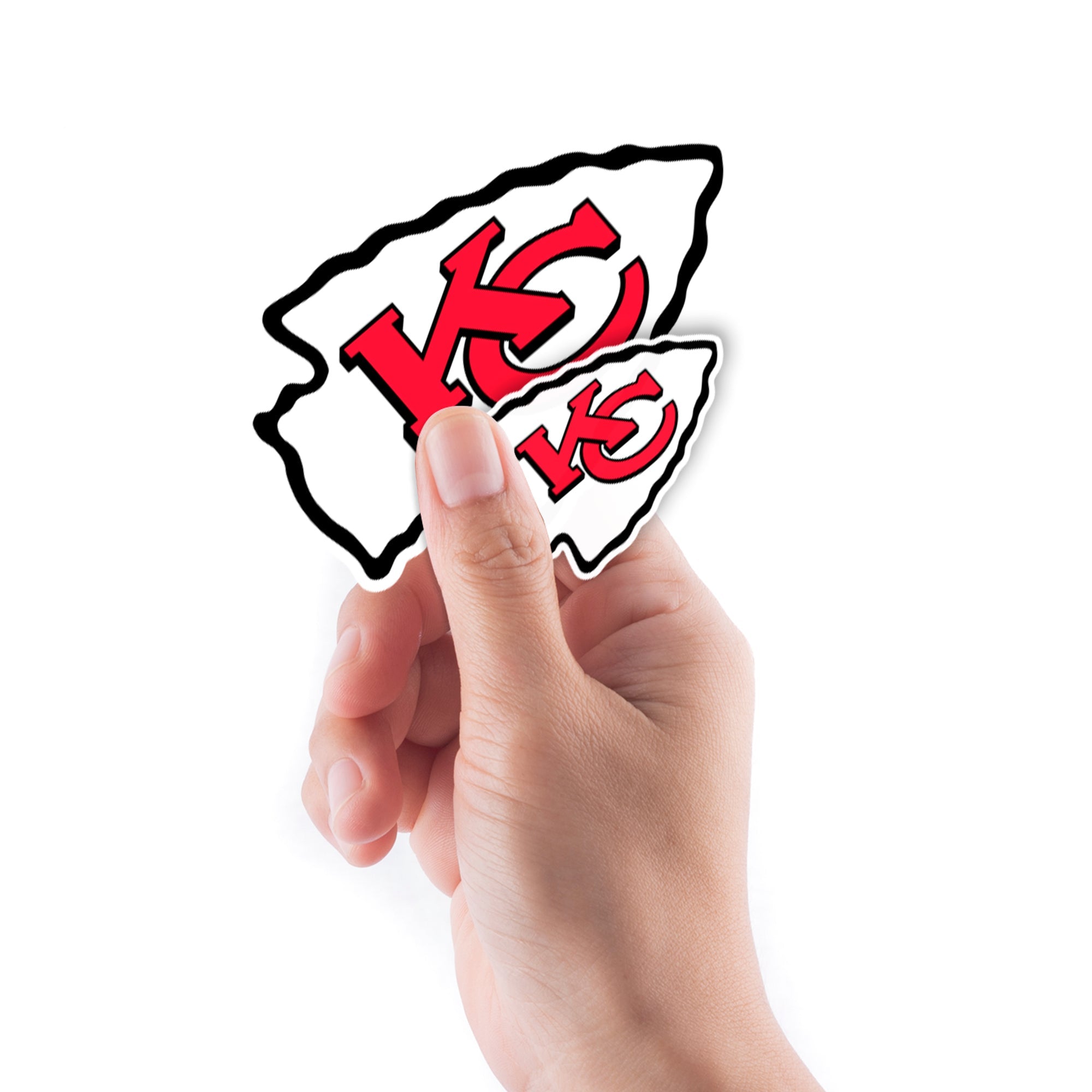 Kansas City Chiefs - 5 Logo Minis Mixed Sizes - Official NFL - Reusable Vinyl Decals