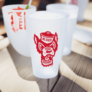 Silicone Pint Glass: NC State Wolfpack 16oz - Ice