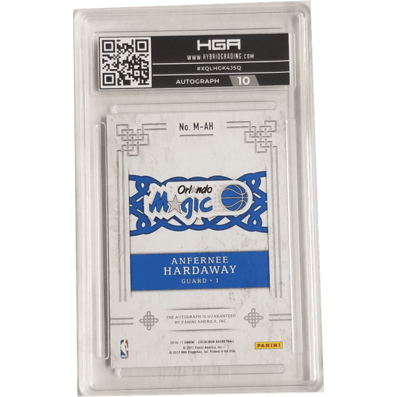 Anfernee Hardaway: 2016-17 Panini Excalibur Manuscripts Holo Gold #M-AH HGA 9.5