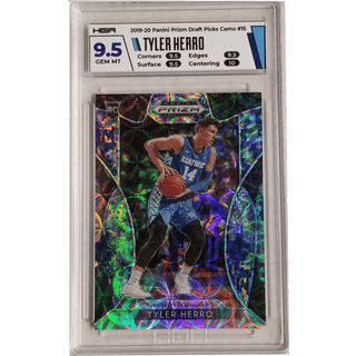 Tyler Herro 2019-20 Panini Prizm Draft Picks Camo #15 HGA 9.5