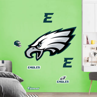 Philadelphia Eagles - RealBig Logo Collection - Official NFL - Reusable Vinyl Wall Decals