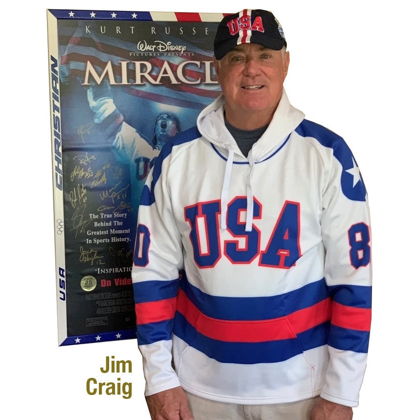 USA Hockey Miracle on Ice 1980 Authentic White Adult Hoodie