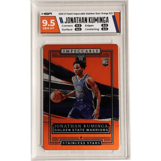 Jonathan Kuminga 2020-21 Panini Impeccable Stainless Stars Orange #23 HGA 9.5