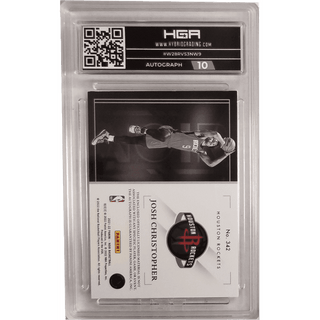 Josh Christopher: 2021-22 Panini Noir Rookie Patch Autograph Color #342 HGA 8.5