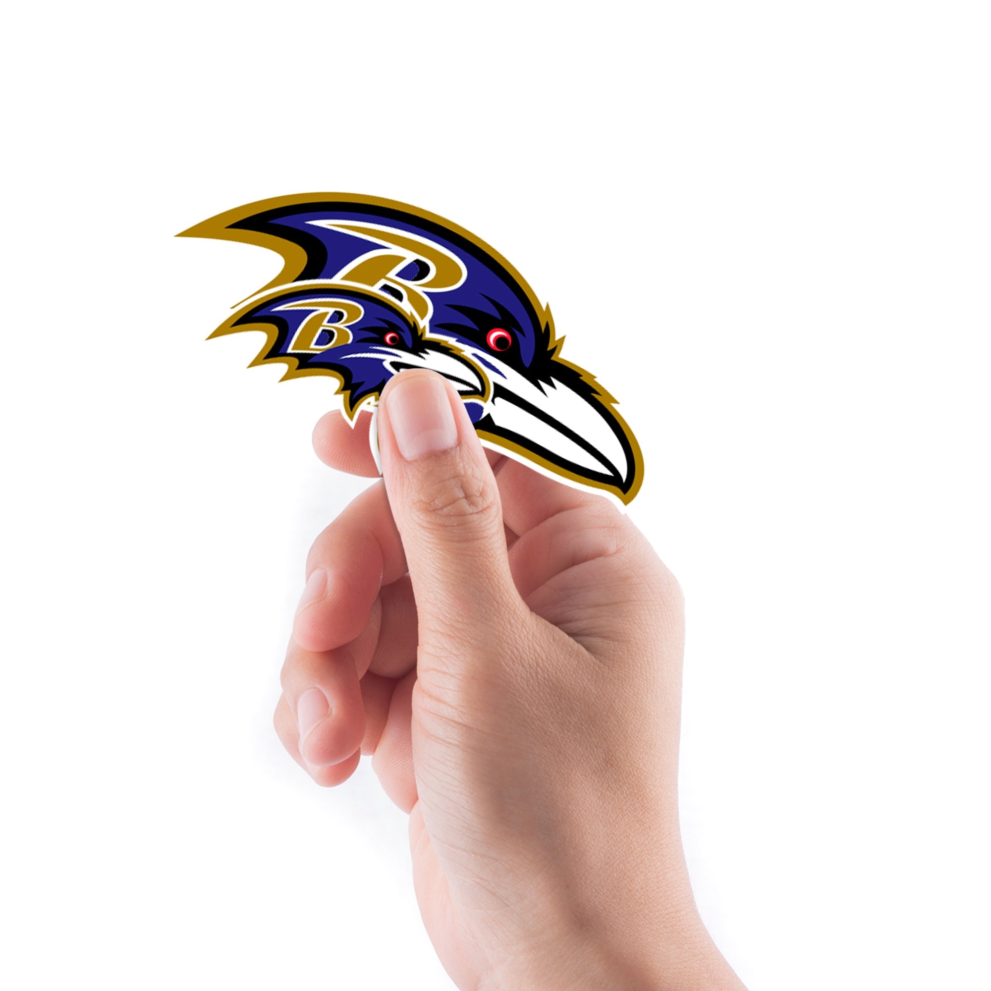 Baltimore Ravens - 5 Logo Minis Mixed Sizes - Official NFL - Reusable Vinyl Decals