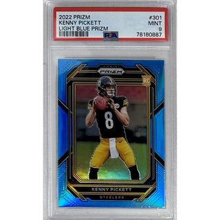 Kenny Pickett 2022 Prizm Light Blue Prizm #301 PSA 9