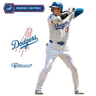 Shohei Ohtani - RealBig At Bat Collection - Official MLB - Los Angeles Dodgers - Reusable Vinyl Wall Decals