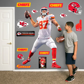 Travis Kelce - RealBig Spike Collection - Official NFL - Kansas City Chiefs - Reusable Vinyl Wall Decals