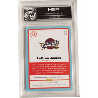 LeBron James: 2014-15 Panini Donruss Game Threads Prime #21 HGA 9.5