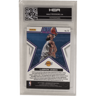 LeBron James: 2021-22 Panini Contenders Optic All Star Aspirations Red Cracked Ice #1 HGA 9.5