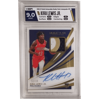 Kira Lewis Jr.: 2020-21 Panini Immaculate Rookie Patch Autographs #113 HGA 9.0